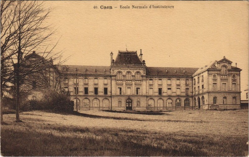Carte postale ancienne Caen Ecole Normale d'Instituteurs