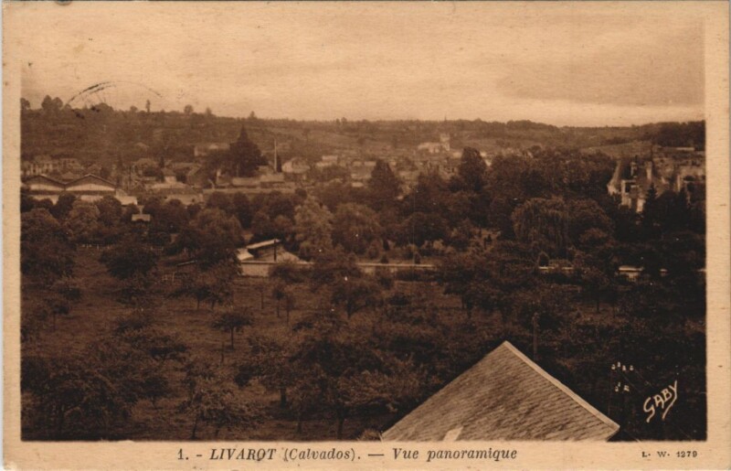 Carte postale ancienne Livarot Vue Panoramique