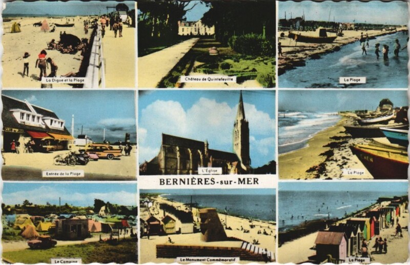 Carte postale ancienne Bernieres-sur-Mer Scenes
