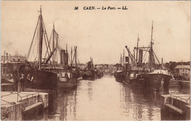 Carte postale ancienne Caen Le Port