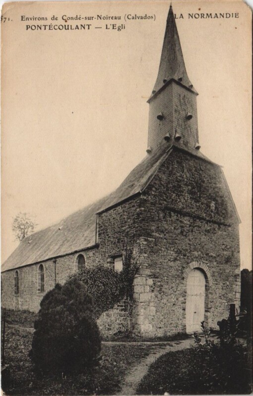 Carte postale ancienne Pontecoulant L'eglise