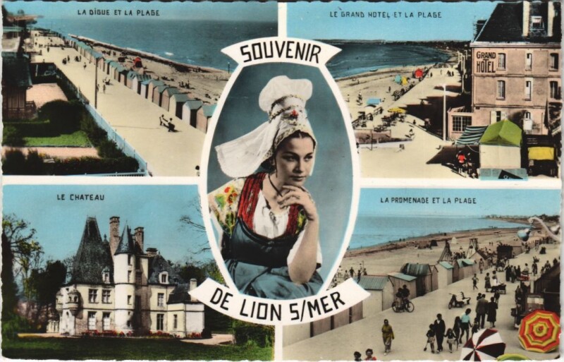 Carte postale ancienne Lion-sur-Mer Scenes à Lion-sur-Mer
