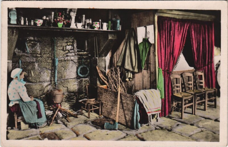 Carte postale ancienne Interieur Normand
