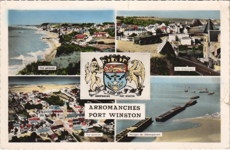 Carte postale ancienne Arromanches Port Winston - Scenes