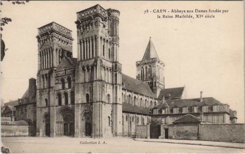 Carte postale ancienne Caen Abbaye aux Dames
