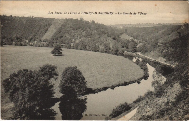 Carte postale ancienne Thury-Harcourt Les Bords de l'Orne - La Boucle de l'Orne