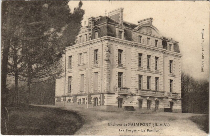 Carte postale ancienne Paimpont Environs - Les Forges - Le Pavillon à Paimpont