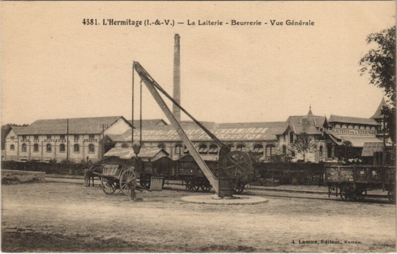 Carte postale ancienne L'Hermitage La Laiterie - Beurrerie - Vue Generale à L'Hermitage