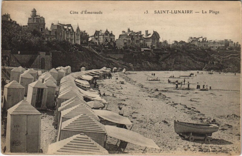Carte postale ancienne Saint-Lunaire La Plage à Saint-Lunaire