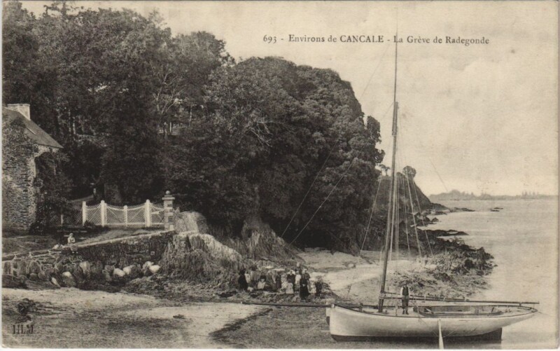 Carte postale ancienne Cancale Environs - La Greve de Radegonde à Cancale