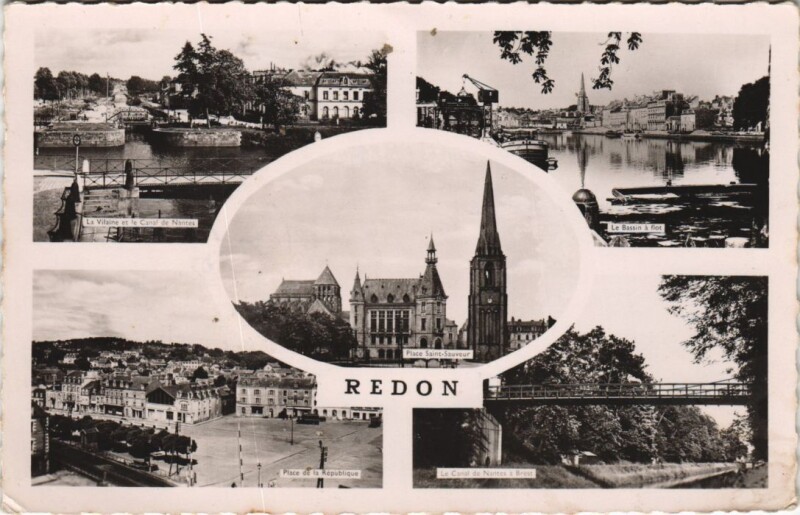 Carte postale ancienne Redon Scenes à Redon