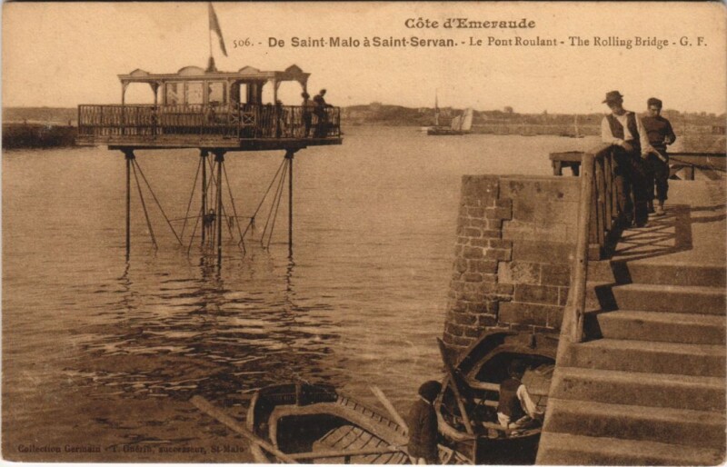 Carte postale ancienne De Saint-Malo a Saint-Servan-sur-Mer - Le Pont Roulan à Saint-Malo