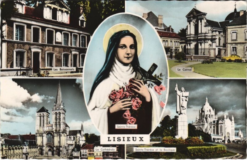 Carte postale ancienne Lisieux souvenir à Lisieux