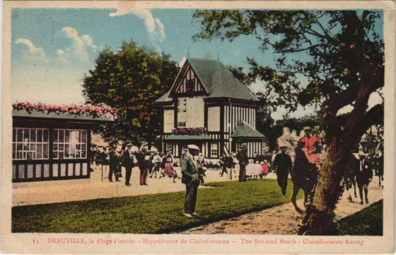 Carte postale ancienne Deauville Hippodrome de Clairefontaine à Deauville