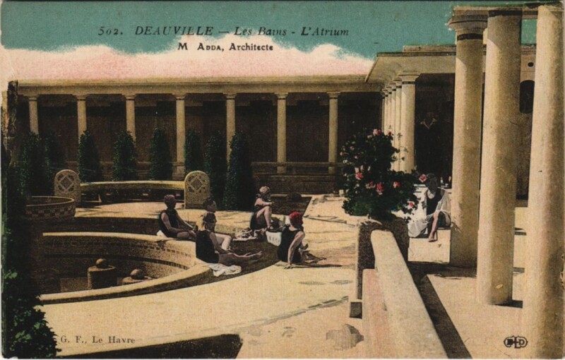 Carte postale ancienne Deauville Les Bains, l'Atrium à Deauville