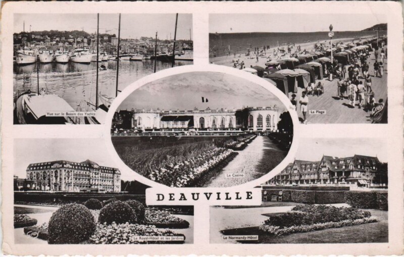 Carte postale ancienne Deauville souvenir à Deauville