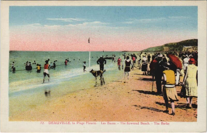 Carte postale ancienne Deauville Les Bains à Deauville