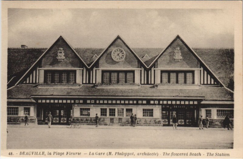 Carte postale ancienne Deauville La gare à Deauville