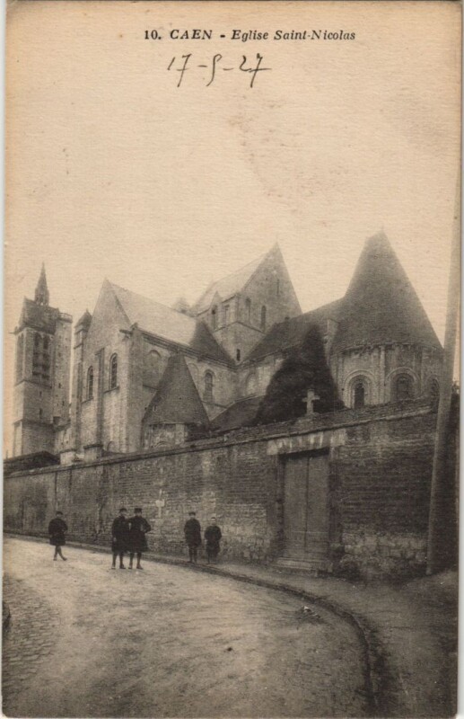 Carte postale ancienne Caen Eglise Saint Nicolas