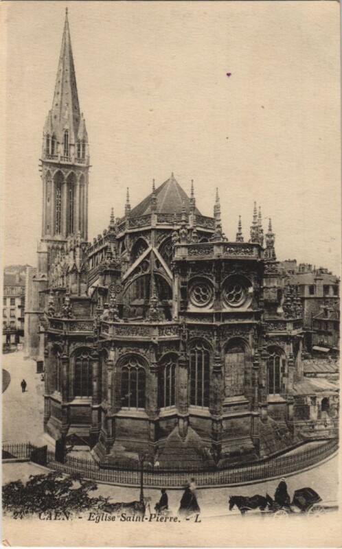 Carte postale ancienne Caen Eglise Saint Pierre