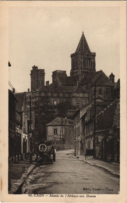 Carte postale ancienne Caen Abside de l'Abbaye aux Dames