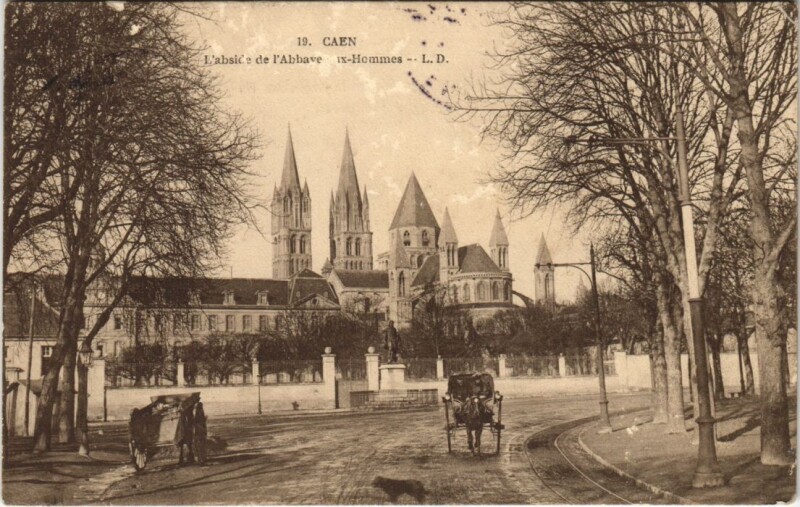 Carte postale ancienne Caen Abside de l'Abbaye aux Hommes
