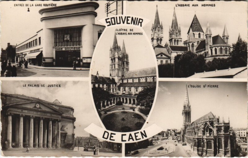Carte postale ancienne Caen souvenir