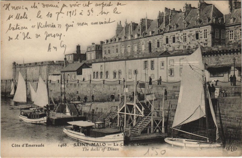 Carte postale ancienne Saint Malo La Cale de Dinan à Saint-Malo