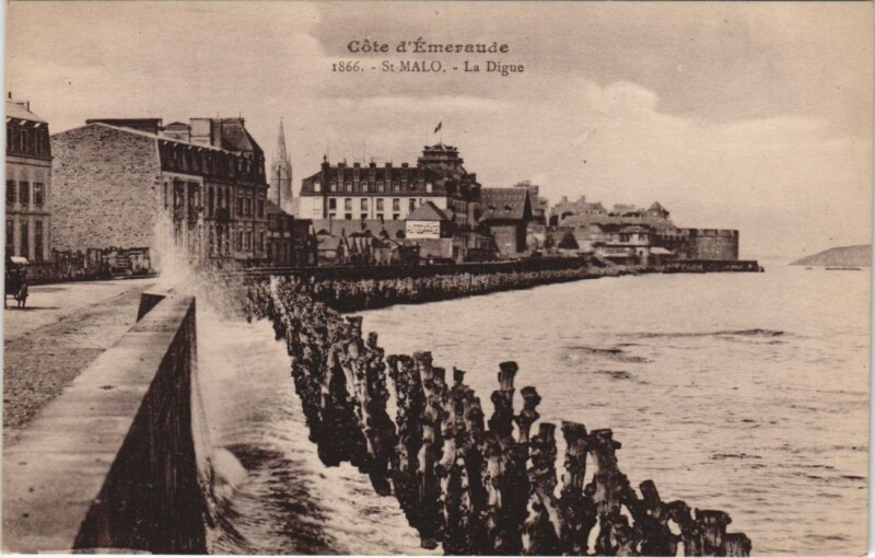 Carte postale ancienne Saint Malo La Digue à Saint-Malo