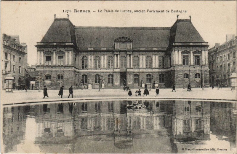 Carte postale ancienne Rennes Palais de Justice à Rennes