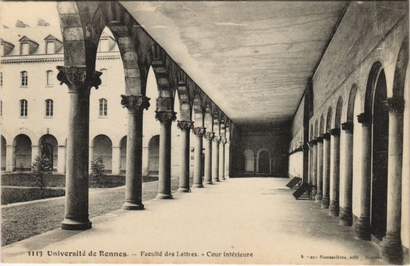 Carte postale ancienne Rennes Faculte des Lettres à Rennes