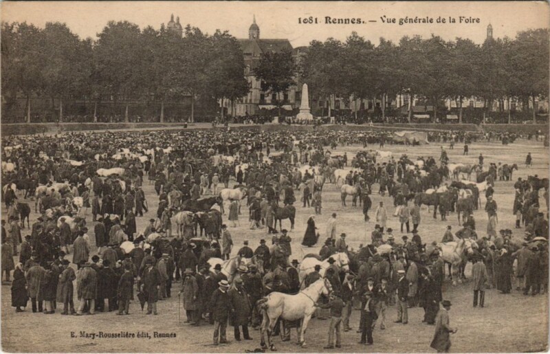 Carte postale ancienne Rennes vue generale de la Floire à Rennes