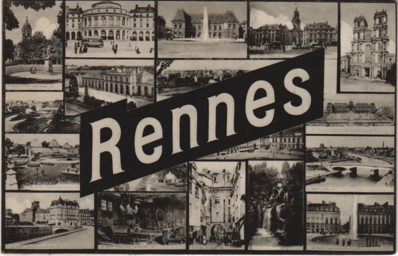 Carte postale ancienne Rennes souvenir à Rennes