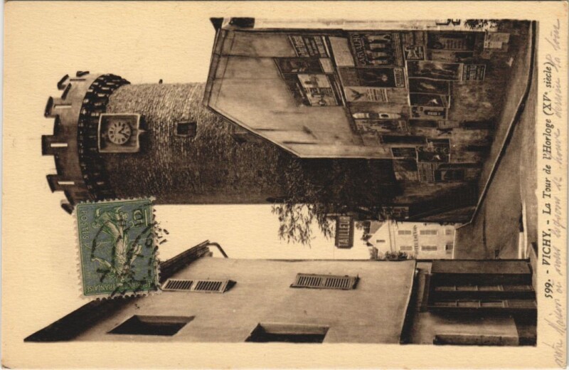 Carte postale ancienne Vichy La Tour de l'Horloge France à Vichy