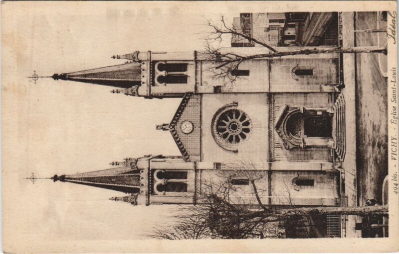 Carte postale ancienne Vichy Eglise Saint-Louis France à Vichy