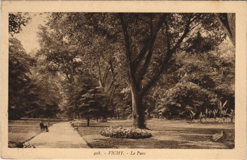 Carte postale ancienne Vichy Le Parc France à Vichy