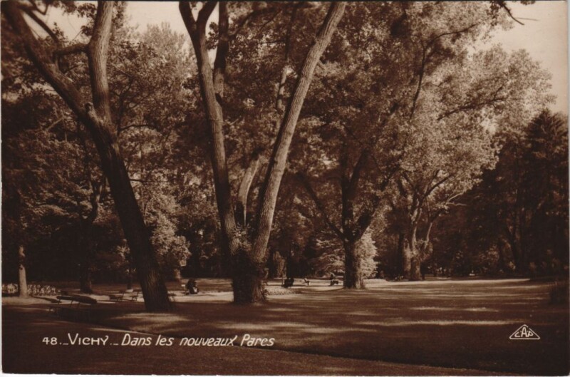 Carte postale ancienne Vichy Dans les nouveaux Parcs France à Vichy