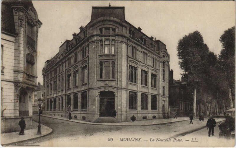 Carte postale ancienne Moulins La Nouvelle Poste France à Moulins