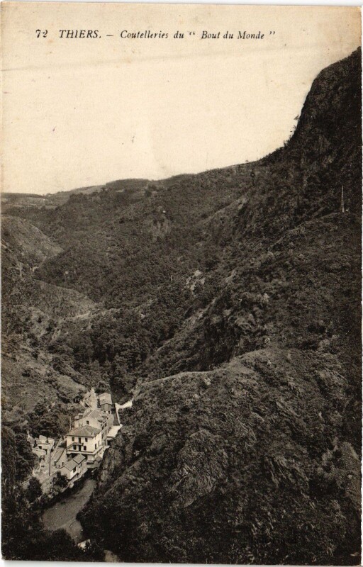 Carte postale ancienne Thiers Coutelleries du Bout du Monde à Thiers