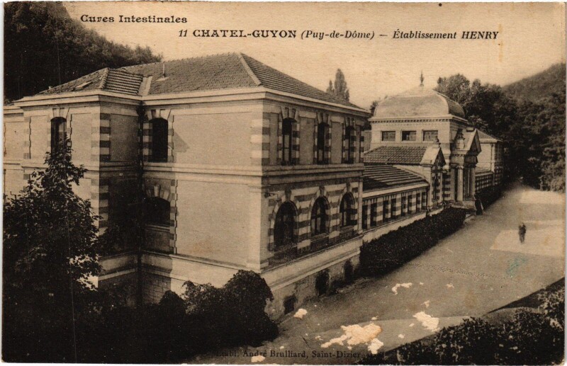 Carte postale ancienne Chatel-Guyon Etablissement Henry