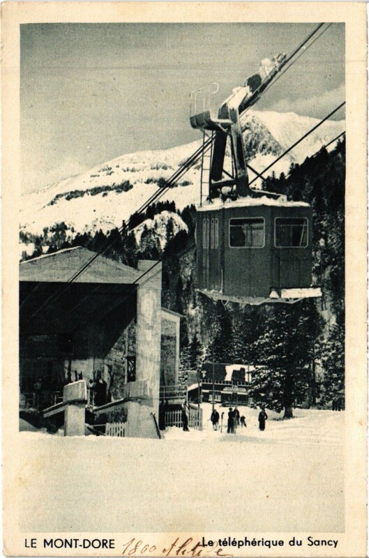 Carte postale ancienne Le Mont-Dore Le Telepherique du Sancy à Mont-Dore