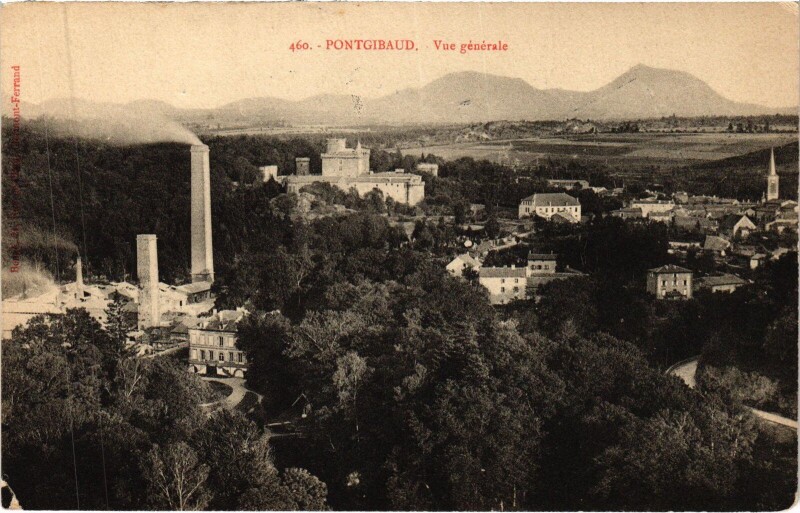 Carte postale ancienne Pontgibaud Vue Generale à Pontgibaud