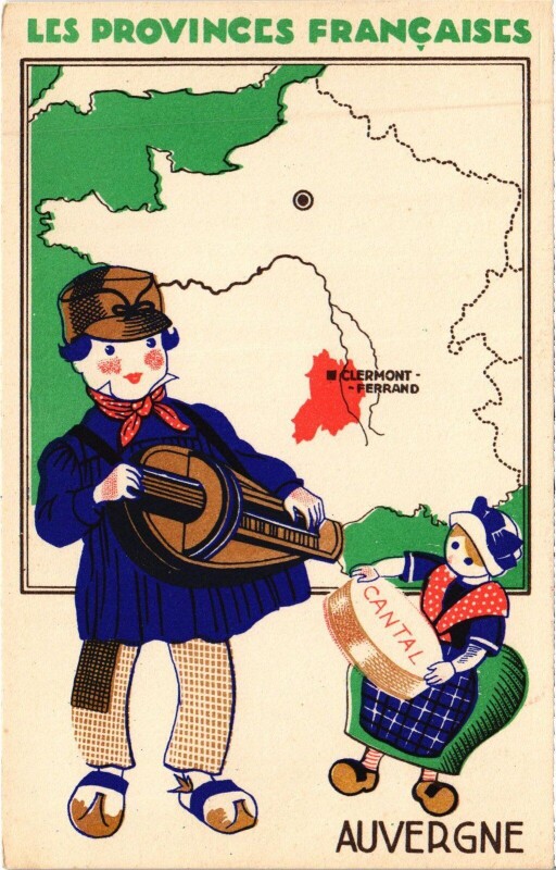 Carte postale ancienne Les Provinces Francaises - Auvergne
