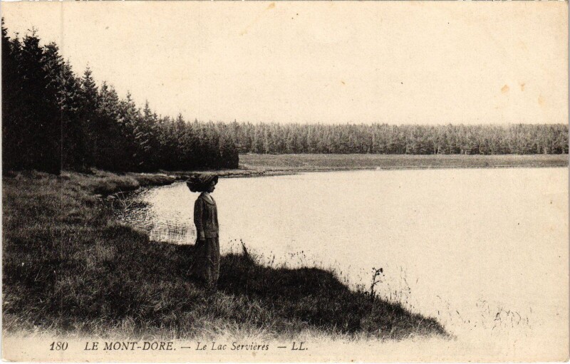 Carte postale ancienne Le Mont-Dore Le Lac Servieres à Mont-Dore