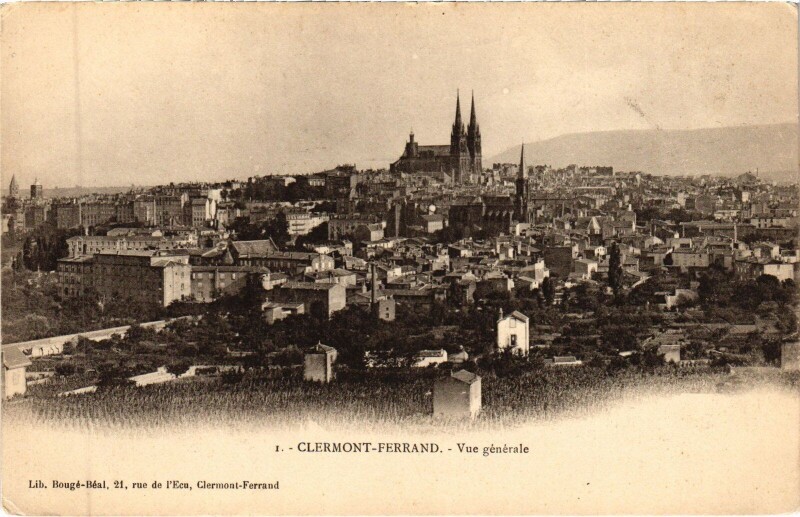 Carte postale ancienne Clermont-Ferrand Vue Generale à Clermont-Ferrand