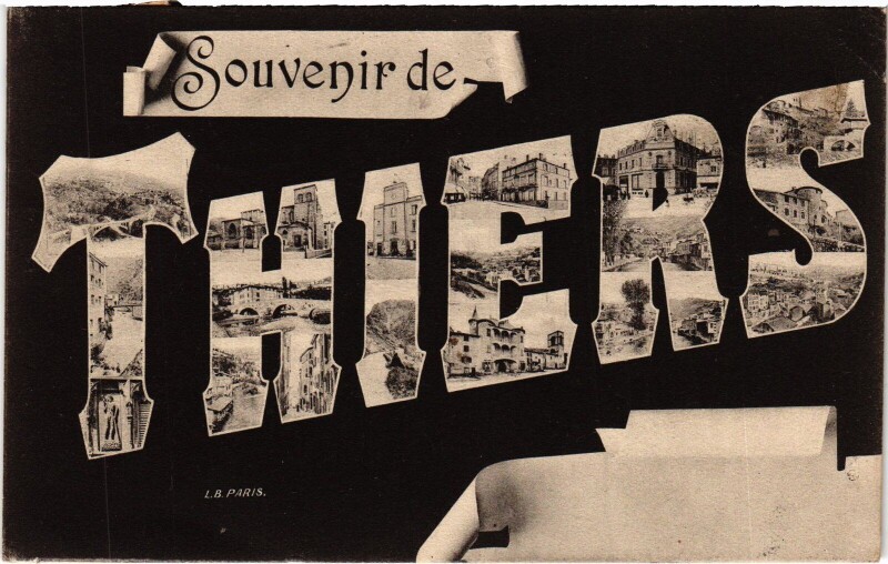 Carte postale ancienne Thiers Scenes à Thiers