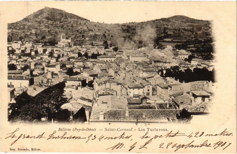 Carte postale ancienne Billom Saint-Cerneuf - Les Turlurons à Billom