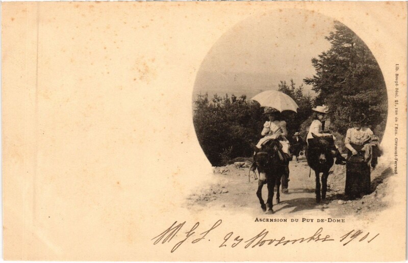 Carte postale ancienne Ascension du Puy de Dome