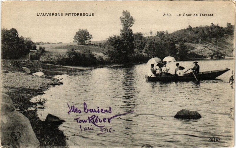 Carte postale ancienne L'Auvergne Pittoresque - Le Gour de Tazenat