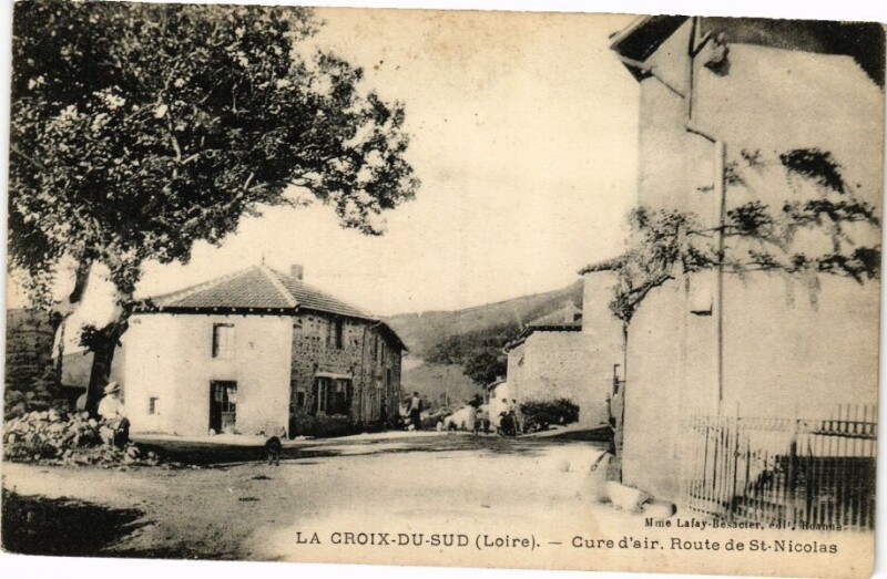 Carte postale ancienne La Croix-du-Sud - Cure d'air Route de Saint-Nicolas